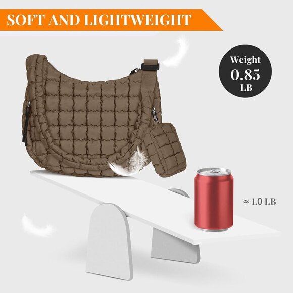 Puffer Tote Bag Quilted Water-Resistant Carryall Adjustable Shoulder Crossbody main image 5